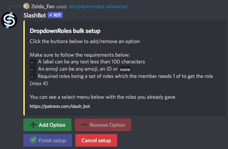 DropdownRoles Panel