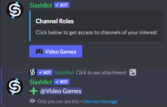 Click the button to get the role