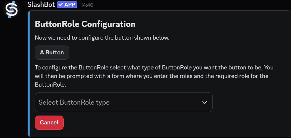 ButtonRole Configuration